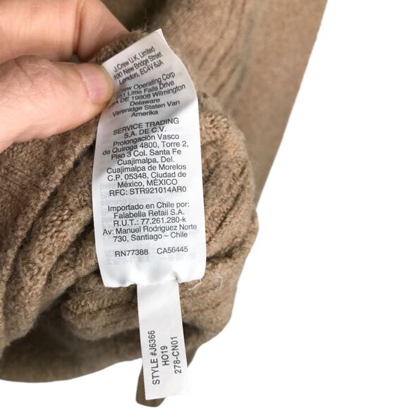 J.Crew Sweater Womens M Tan Alpaca Wool Knit Turtle Neck Long Sleeves Pullover - Picture 10 of 10